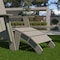 Flash Furniture Gray Poly Resin Adirondack Style Ottoman JJ-C14309-GY-GG - alternate 1
